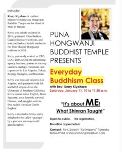 Buddhistm Class "It's about ME! What Shinran Taught"