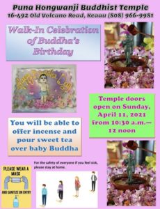 Walk-in celebration of Buddha's birthday