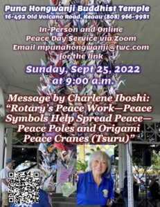 Peace Day Service - Charlene Iboshi