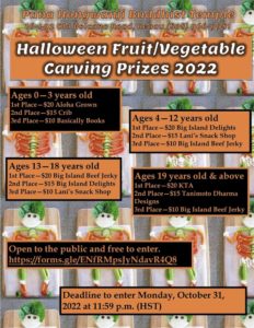 Prizes Halloween Fruit-Vegetable Carving 2022